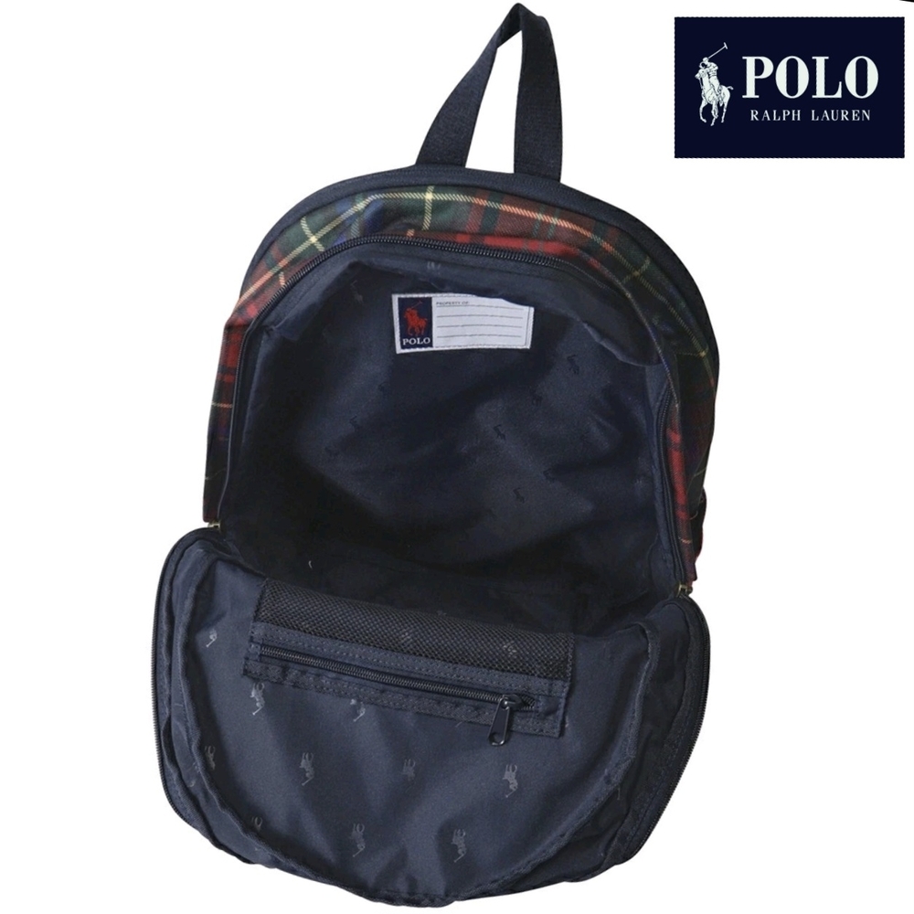 PRICE DROP‼️NWT Polo Ralph Lauren Stewart Bear Tartan Plaid Backpack - Picture 7 of 8